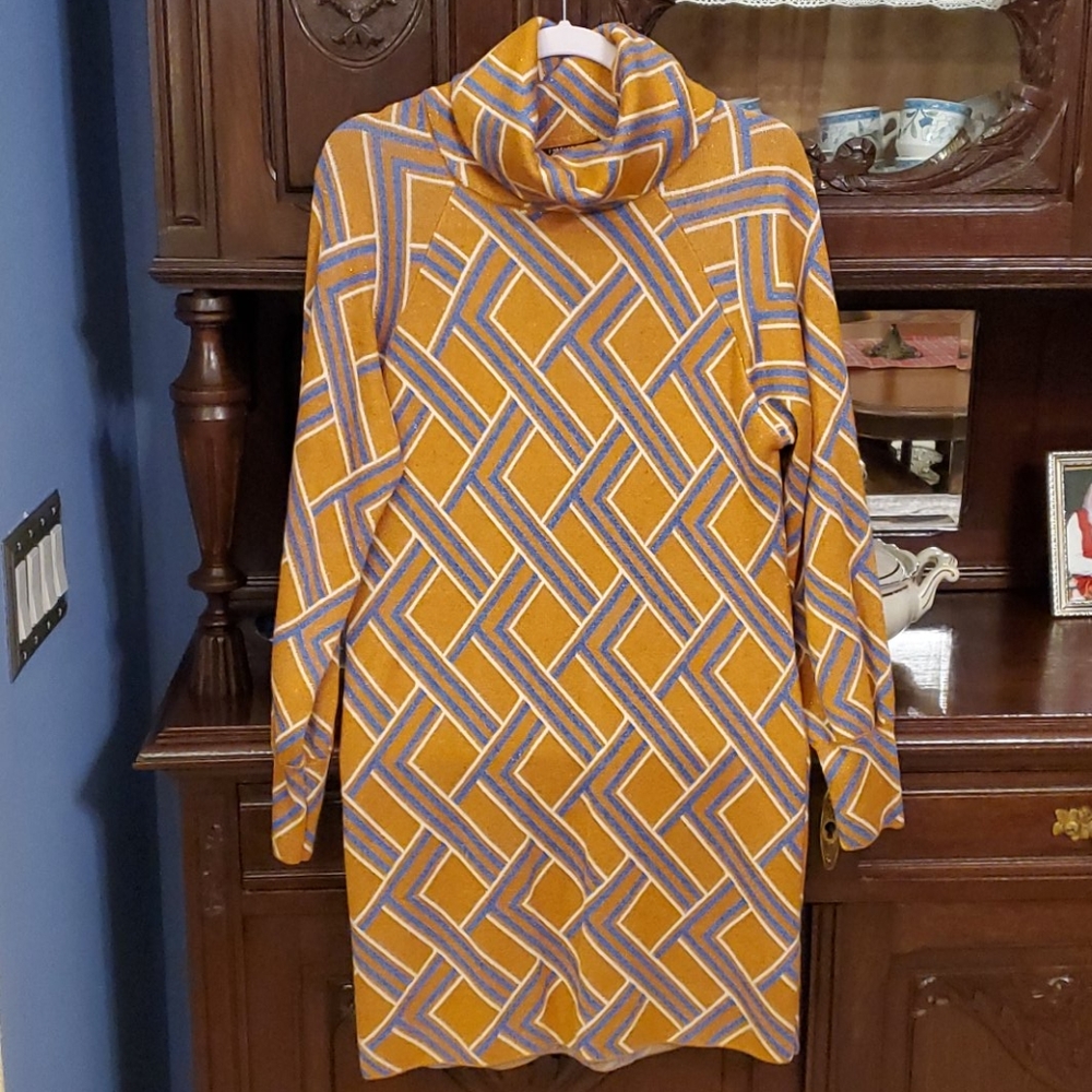 Warm lovely winter sweater dress sparkly S